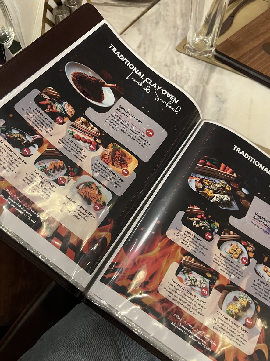 Bawarchi Indian Restaurant: Grand President Hotel menu 2