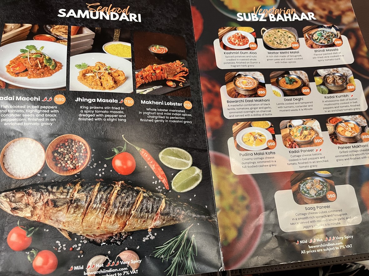 Bawarchi Indian Restaurant: Grand President Hotel menu 4