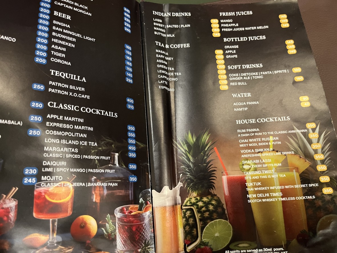 Bawarchi Indian Restaurant: Grand President Hotel menu 5