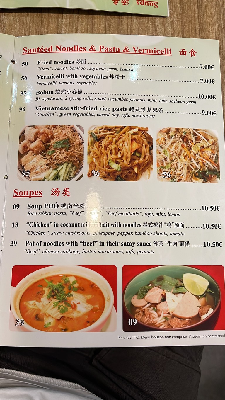 Végé'Saveurs menu 1