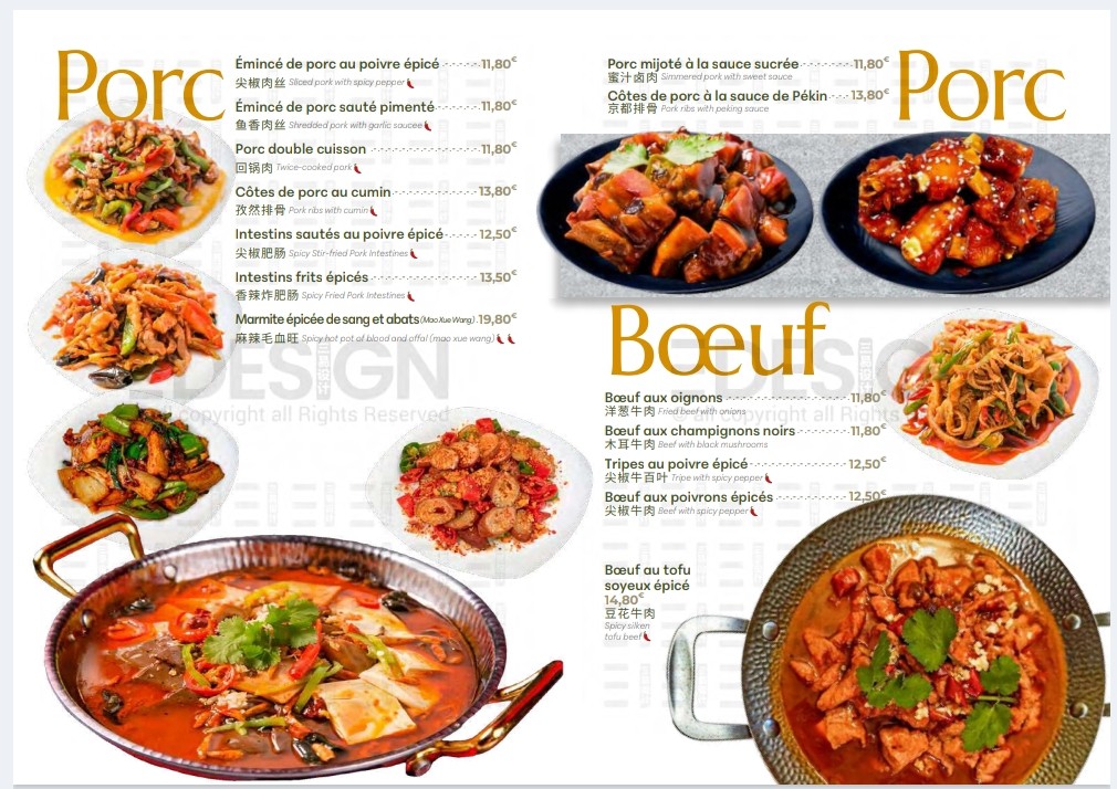Quatre amis menu 4