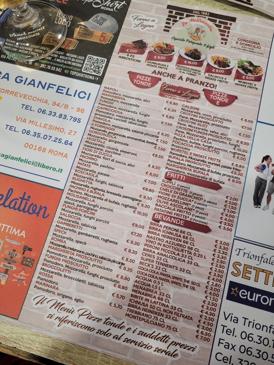 La Molisanella menu 1