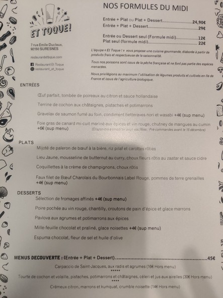 Et Toque ! Restaurant Suresnes / Puteaux