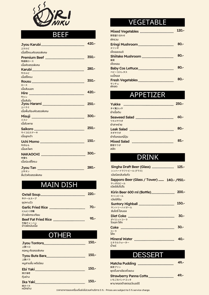 奥林尼库 menu 1