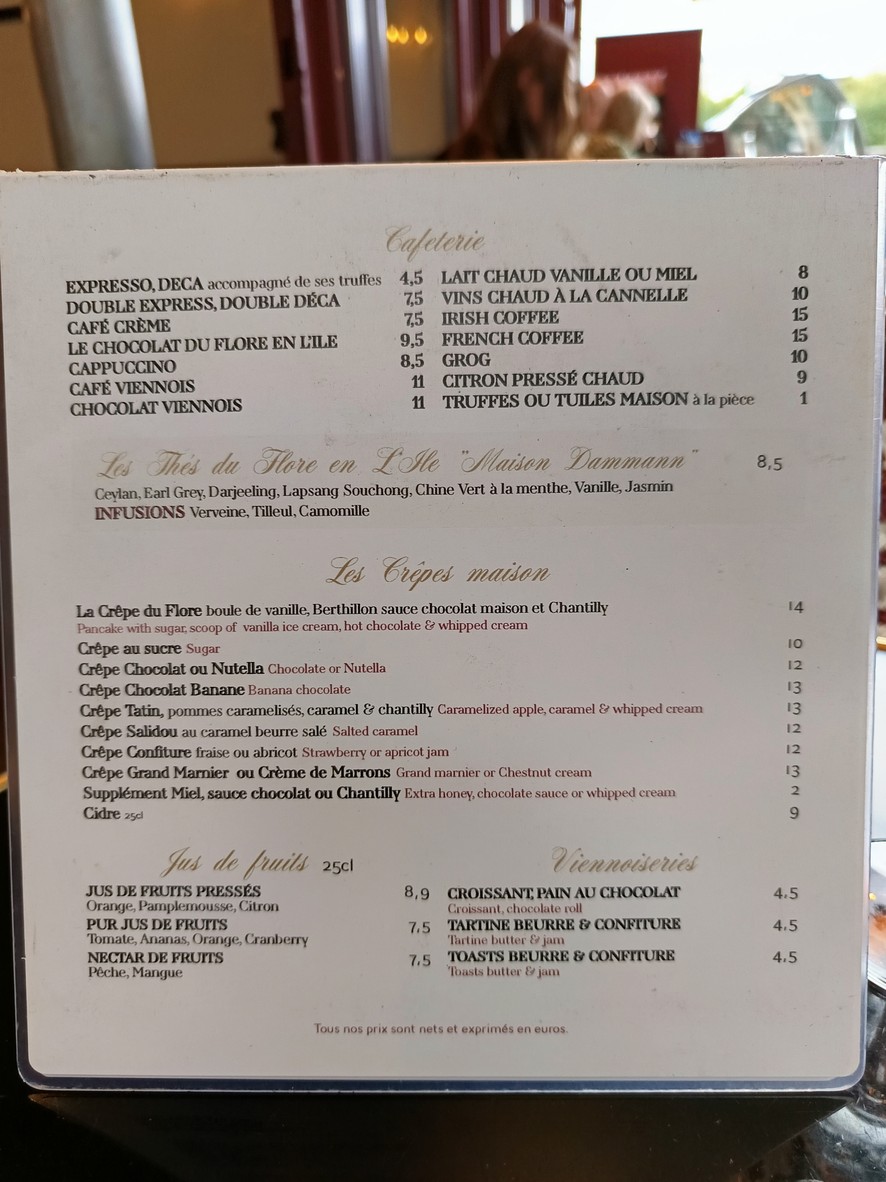 Le Flore en l'Île menu 4