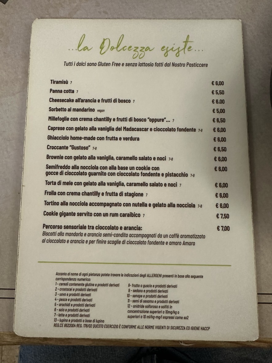 Gustoso Gluten Free Passion Roma menu 5