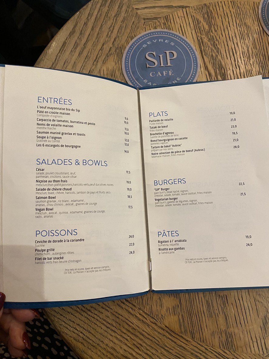SIP BABYLONE menu 1
