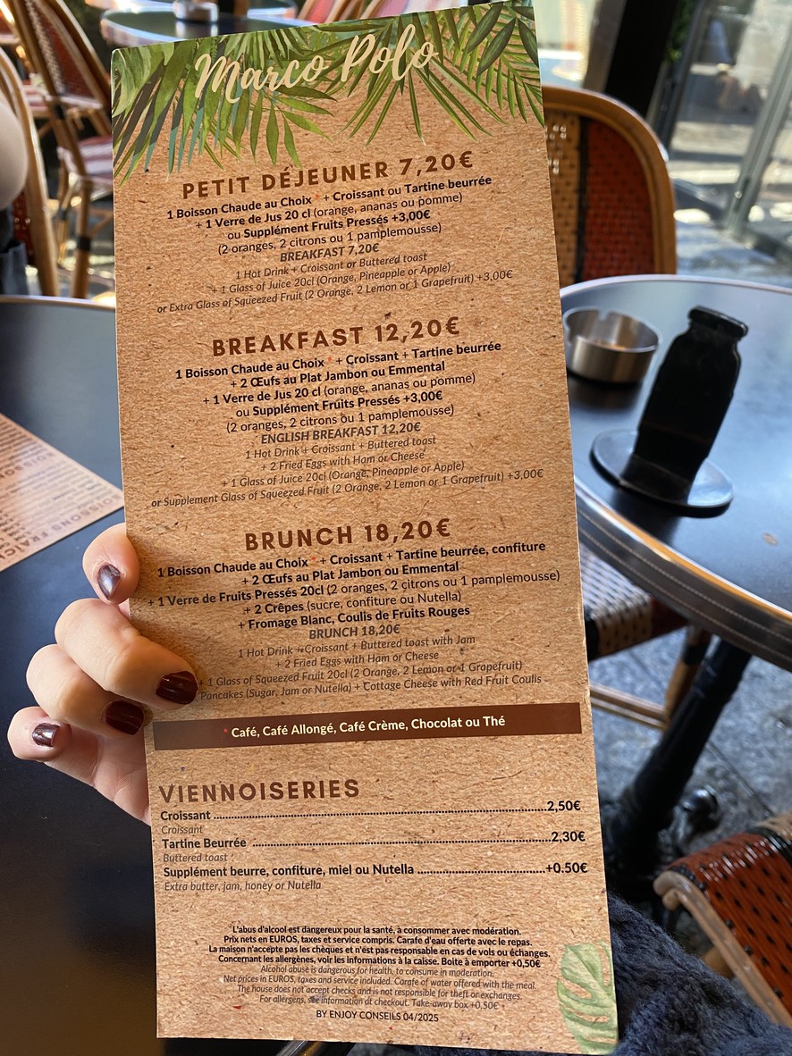 Café Marco Polo menu 1
