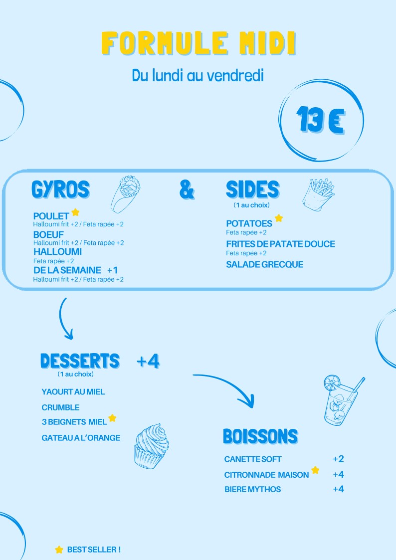 KALI | Restaurant grec menu 1