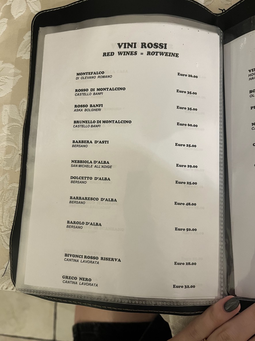 La Lampada menu 4