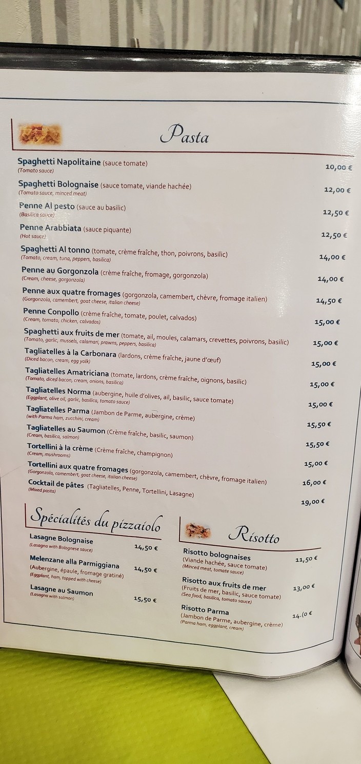 Santa Rita menu 2
