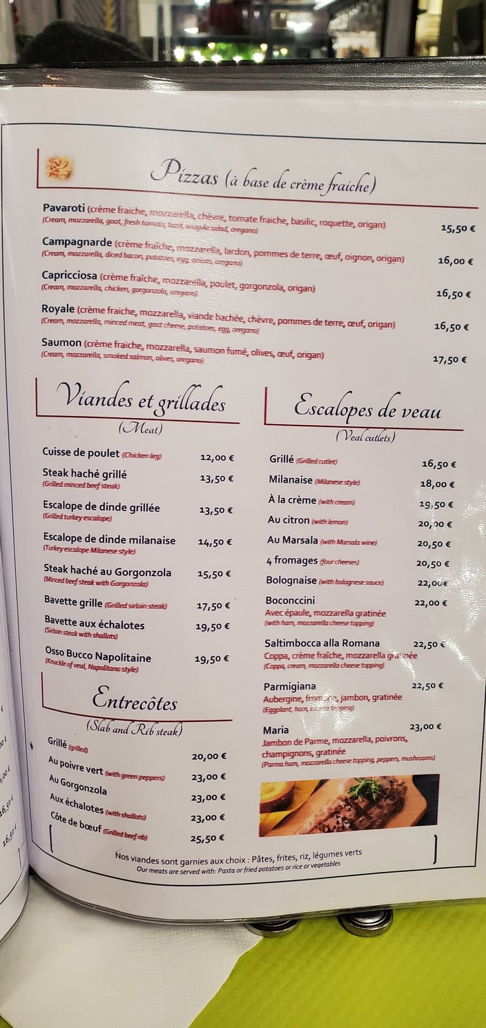 Santa Rita menu 3