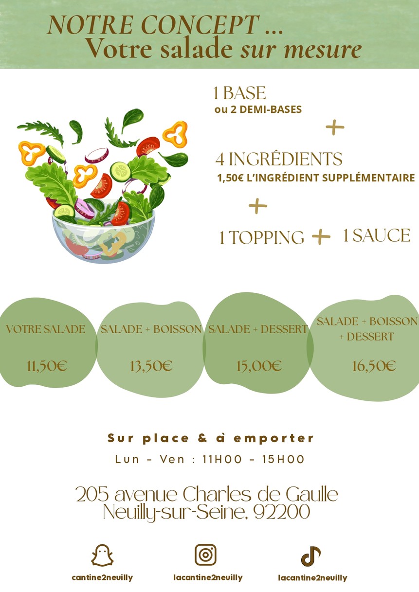 Salad&Vous Neuilly menu 1