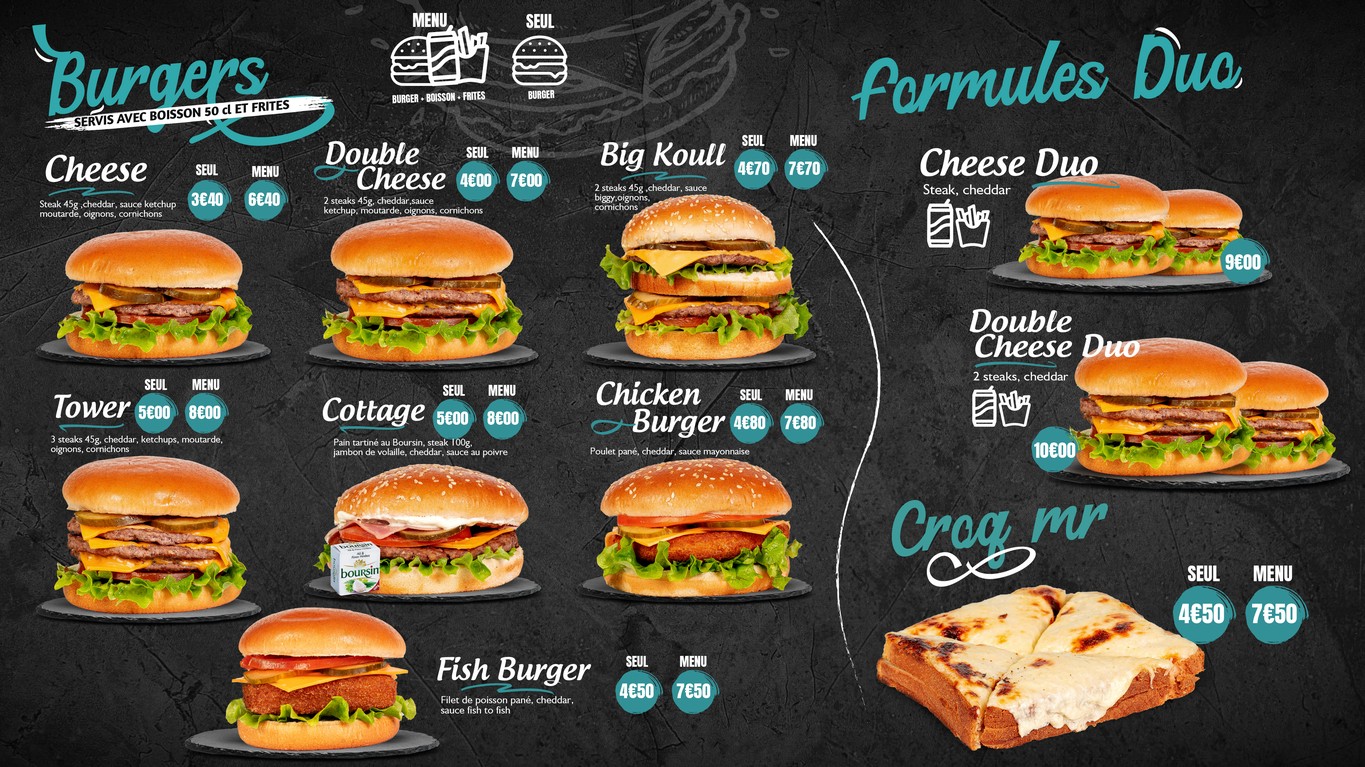 Sandwicherie Le Koull menu 2