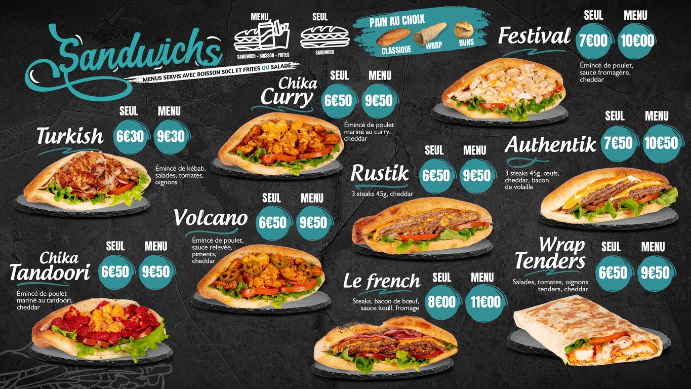 Sandwicherie Le Koull menu 3