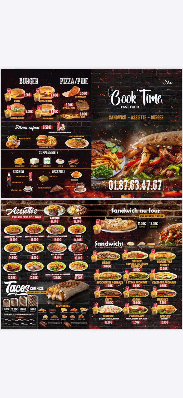 Cook'time menu 1