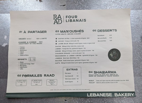 RAAD Four Libanais