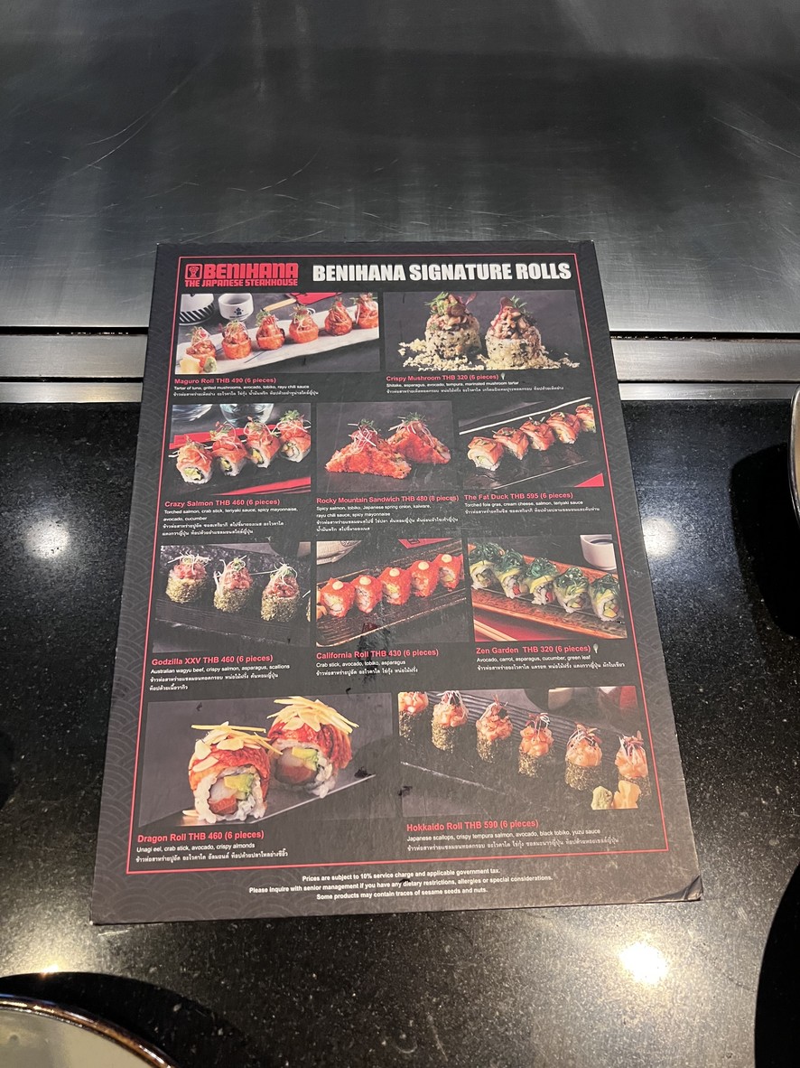 Benihana at Grand Mercure Bangkok Atrium menu 3