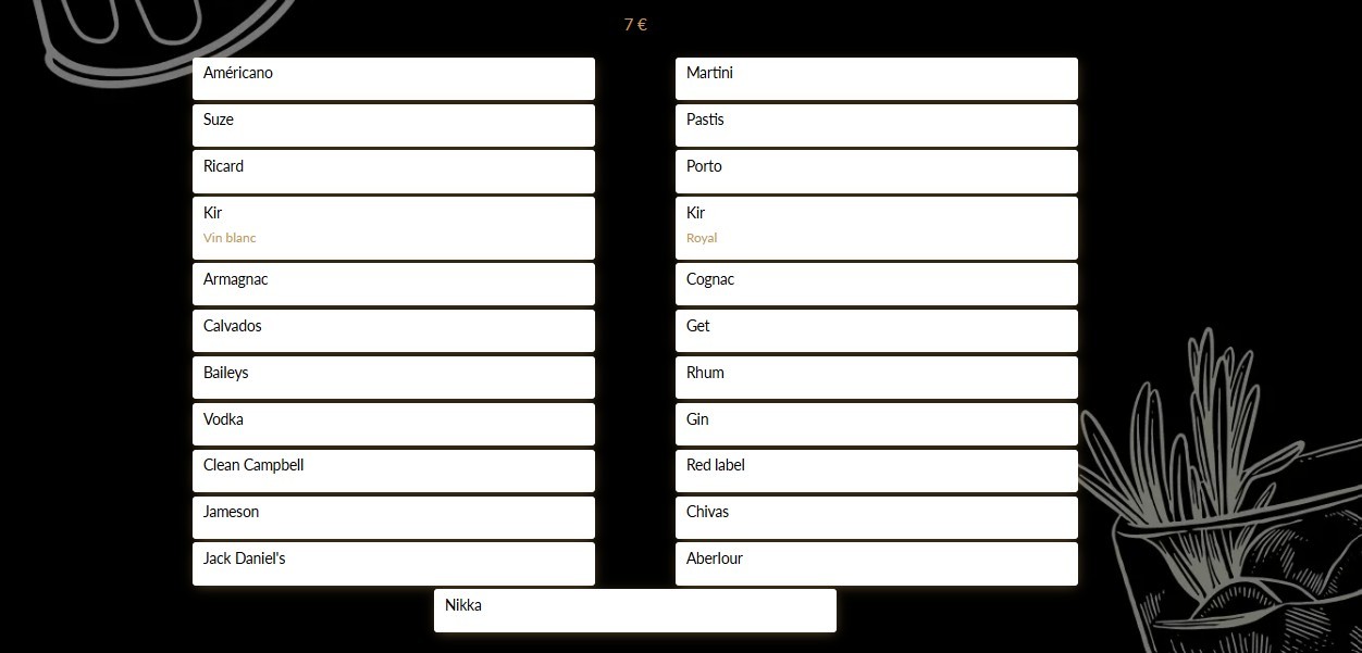 Le Paname menu 1