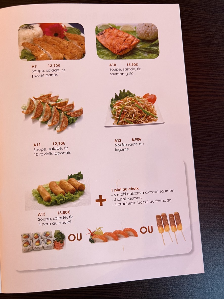 Dream Sushi Scheffer menu 2