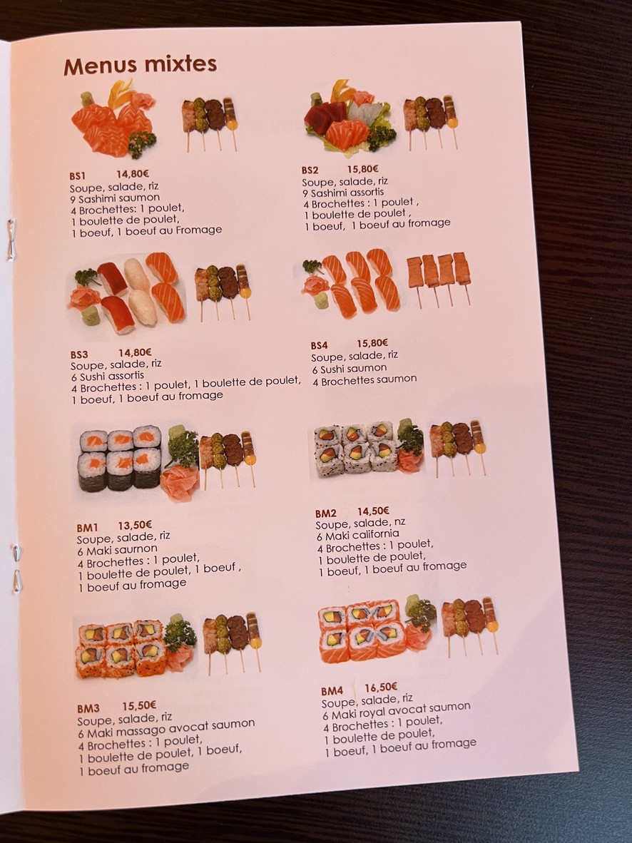 Dream Sushi Scheffer menu 3