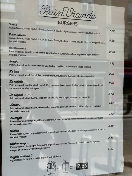 Pain Viande - Burger - Paris