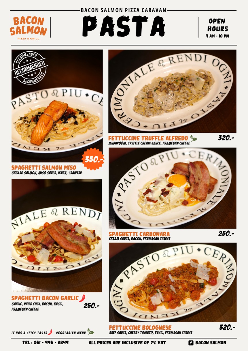 Bacon Salmon - Pizza Caravan menu 5
