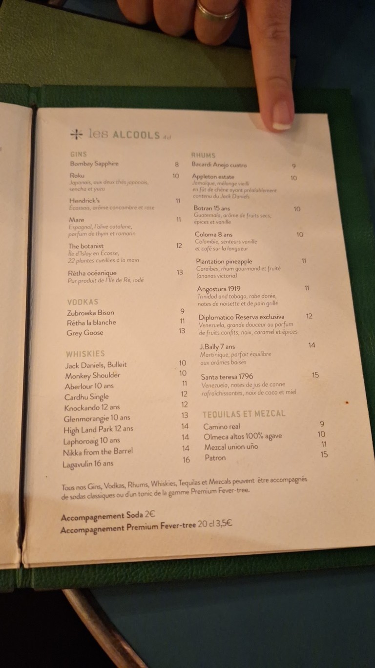Le Gambetta menu 3