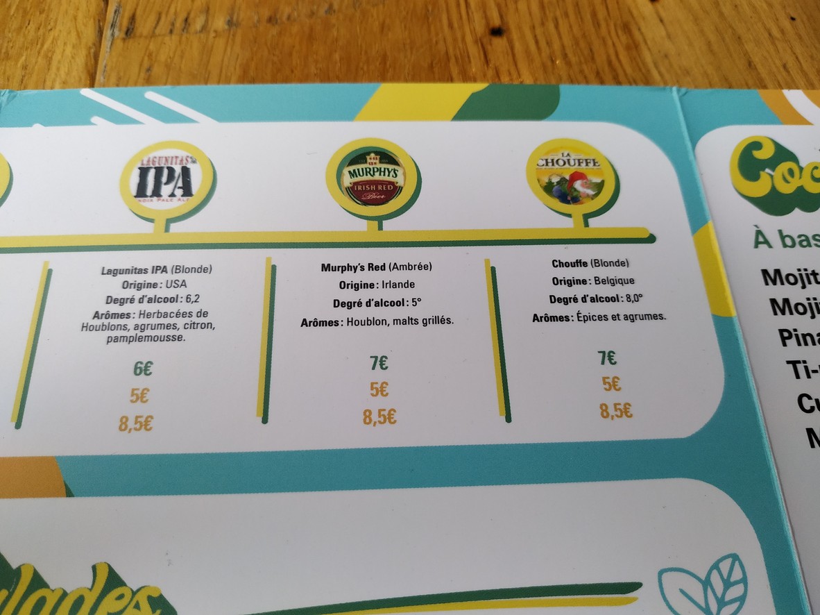 L’ATTIRAIL CAFÉ menu 1