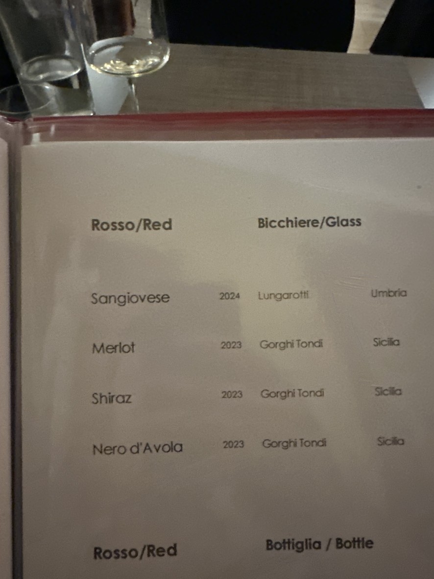 Spirito di Vino menu 4