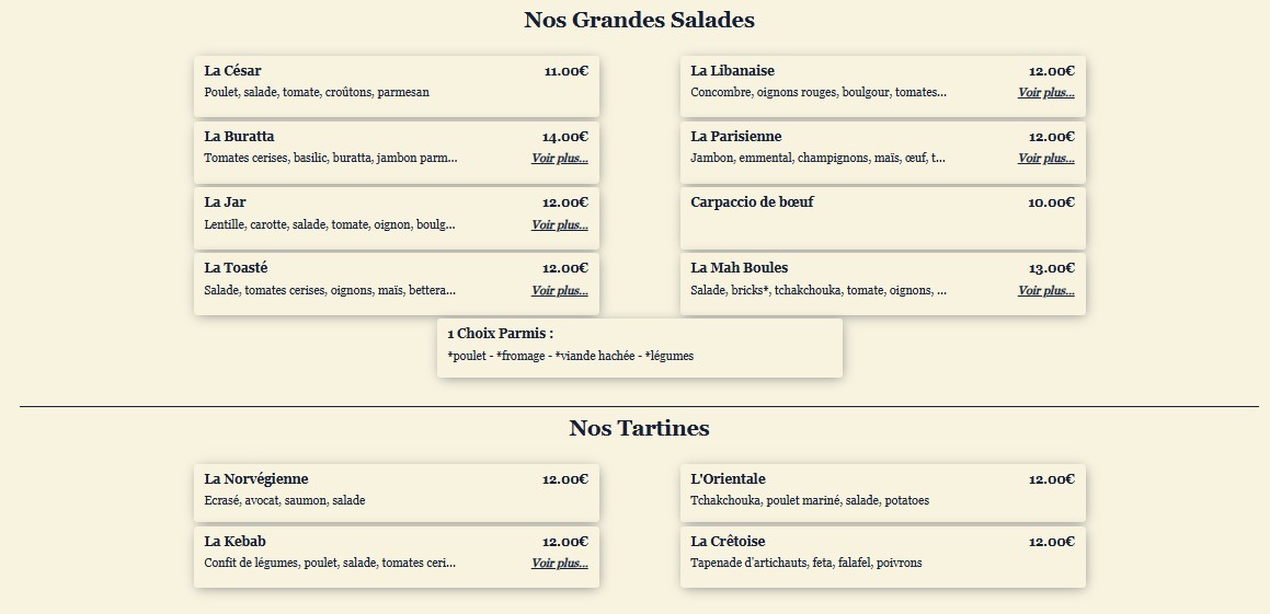 LES MAH-BOULES menu 2