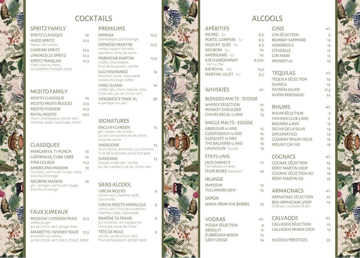 BRASSERIE LE TAMBOUR menu 3