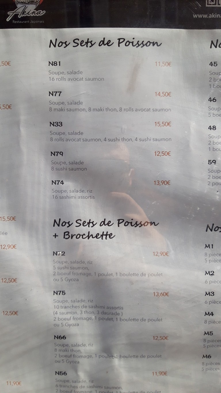 Akina menu 1