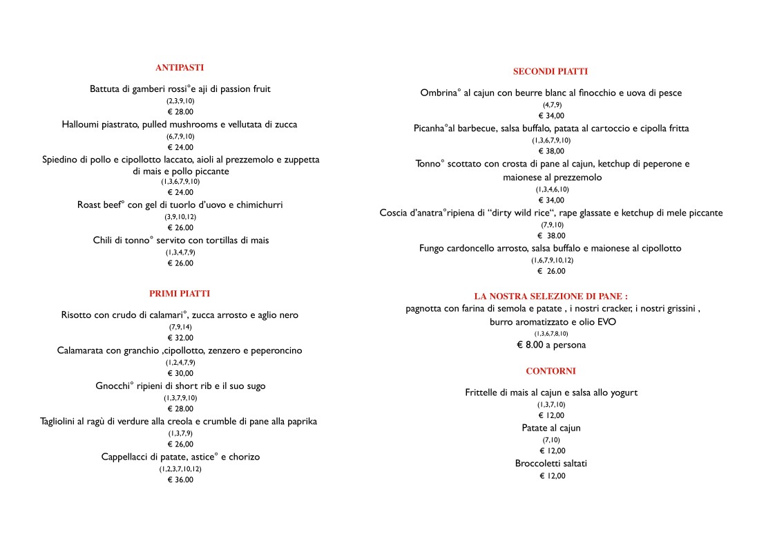 Elegance Cafè Jazz Club menu 1