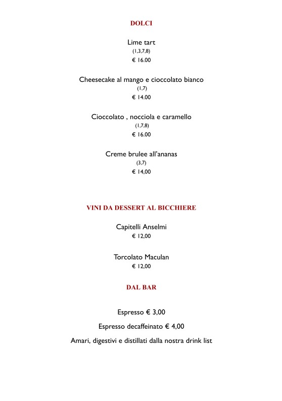 Elegance Cafè Jazz Club menu 2