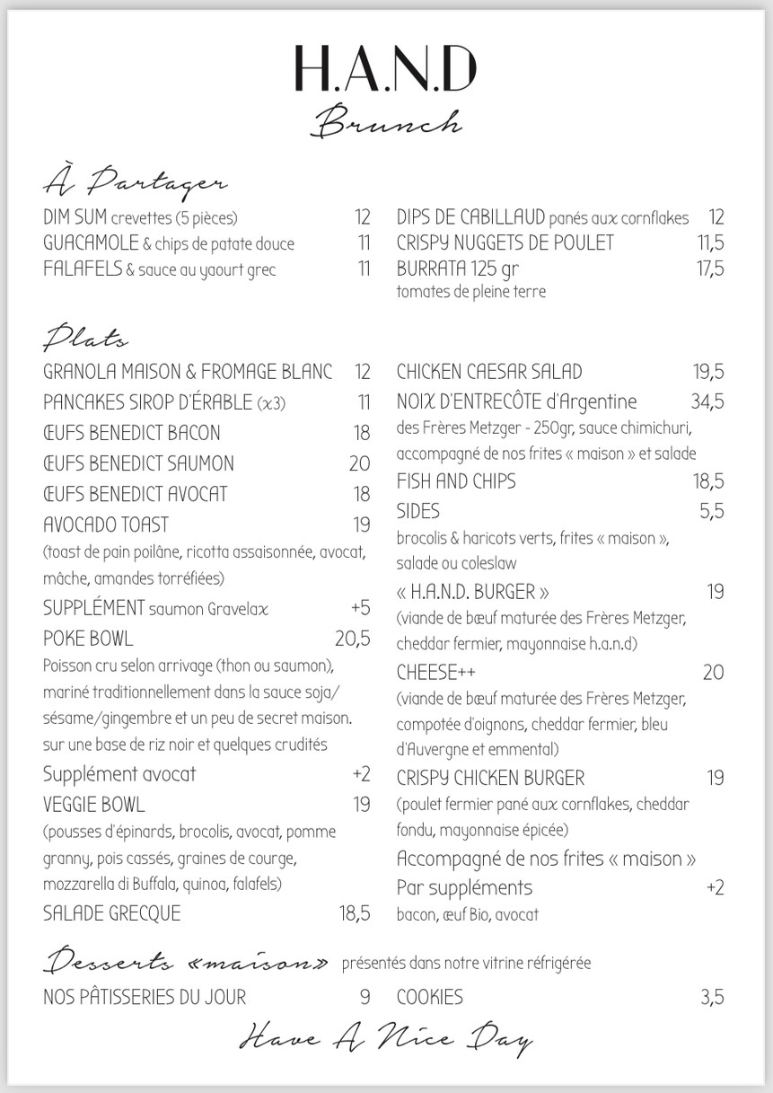 H.A.N.D | Have A Nice Day menu 2