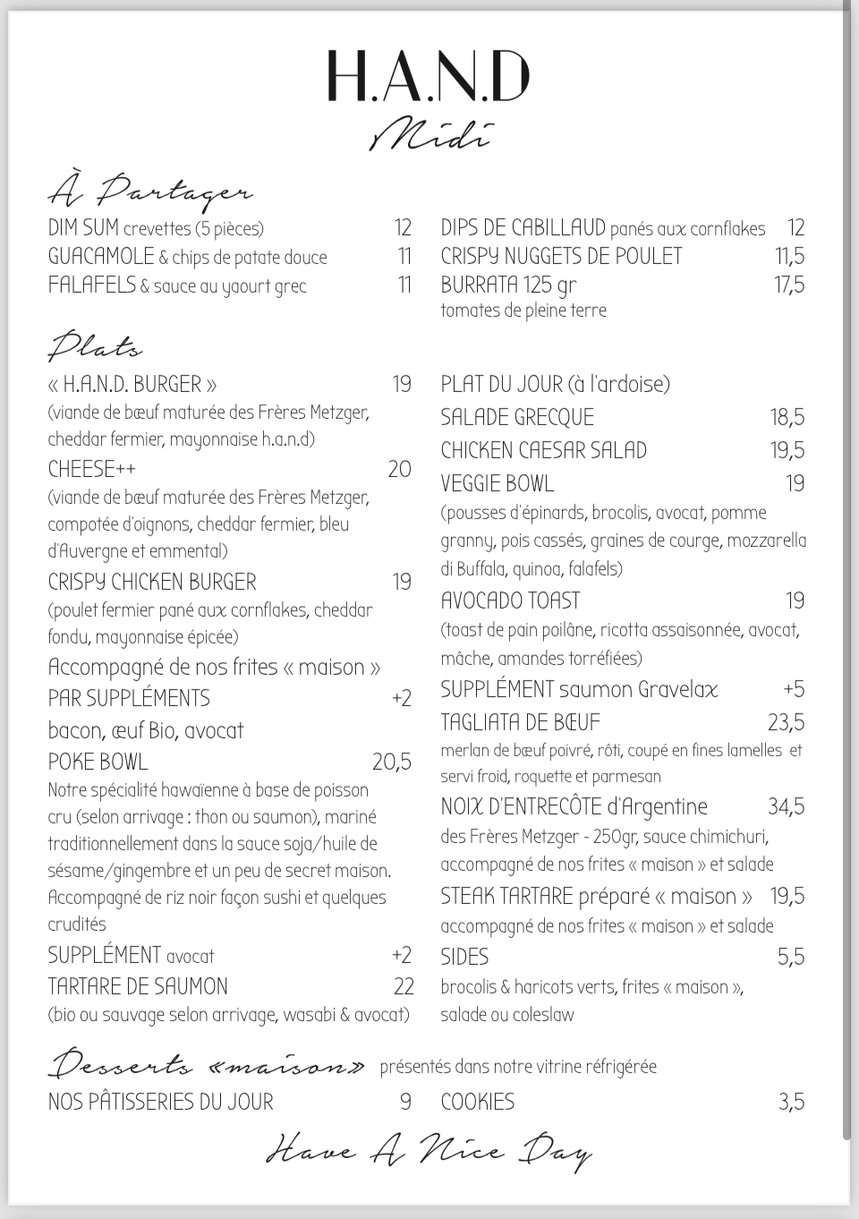 H.A.N.D | Have A Nice Day menu 3
