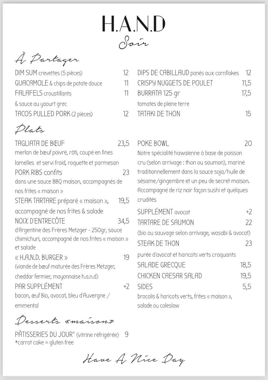 H.A.N.D | Have A Nice Day menu 4