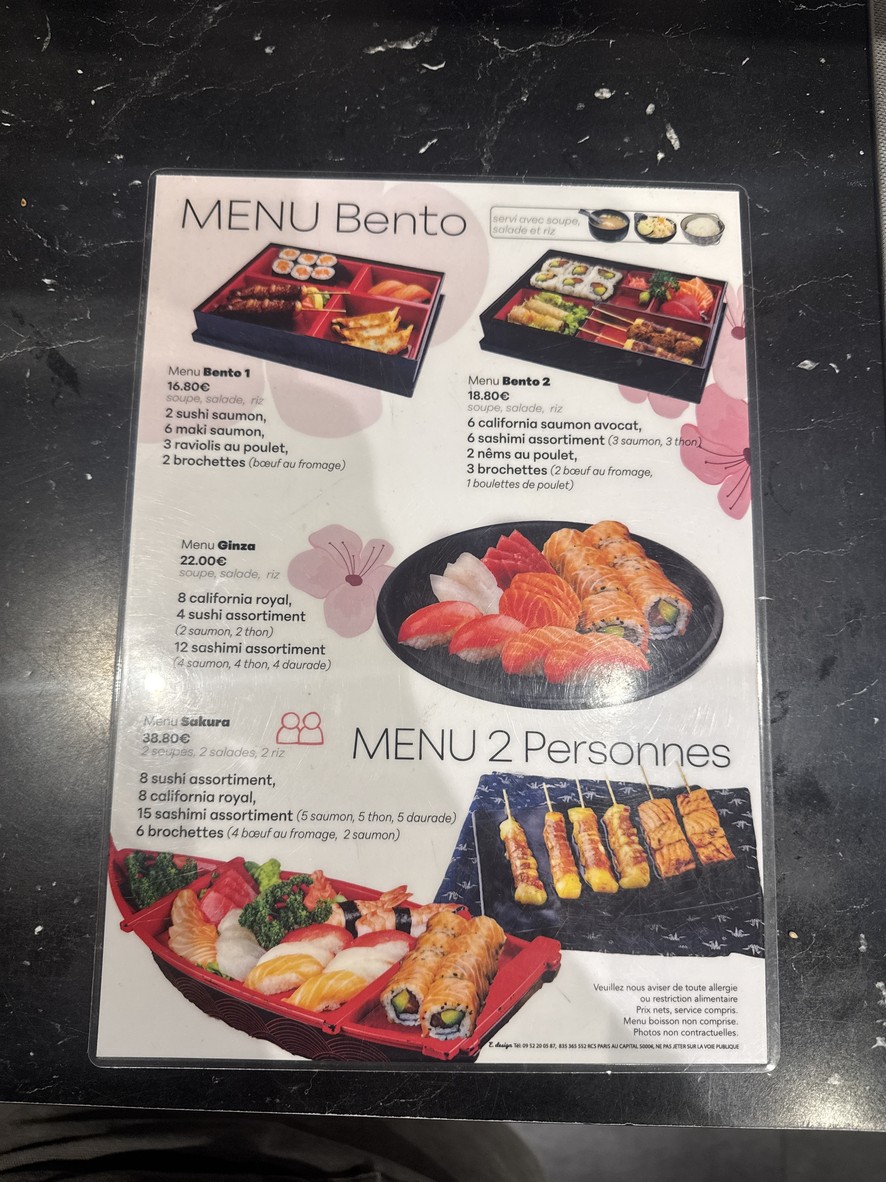 Idea Sushi menu 2