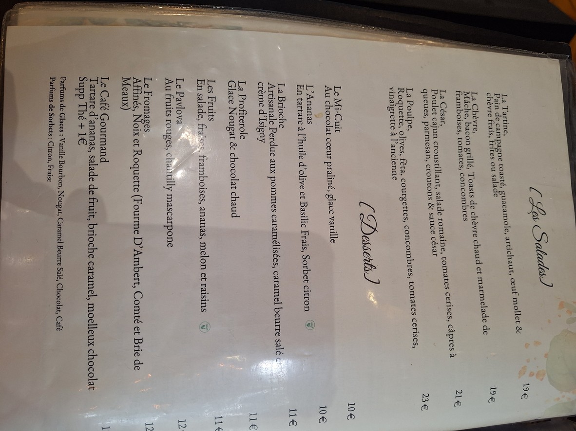 لو فاوبورغ إنجين-ليه-بان menu 3