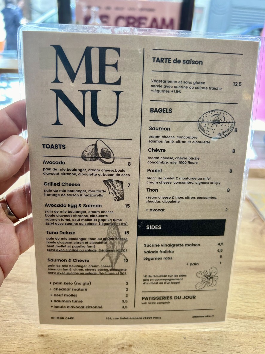 Oh My Cake !! menu 1