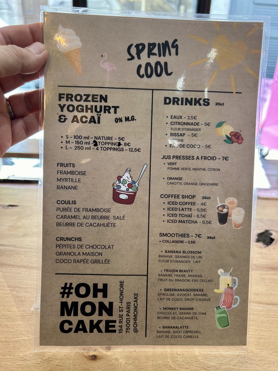 Oh My Cake !! menu 4
