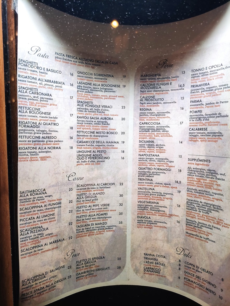 Restaurante Pompei menu 2