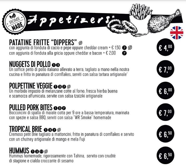 White Rabbit menu 1