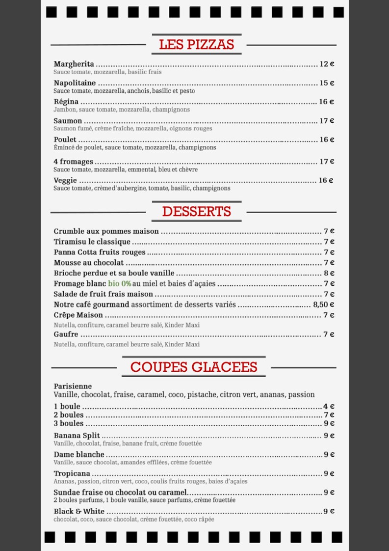 Pub La Station Paris – Restaurant, Bar & Soirées Karaoké menu 2