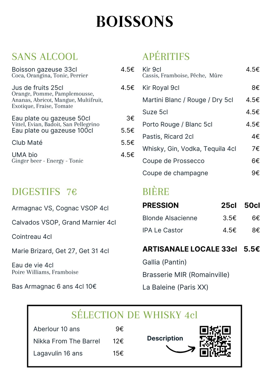 Relay Resto Pantin menu 3