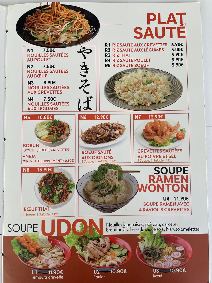 Top Sushi menu 2