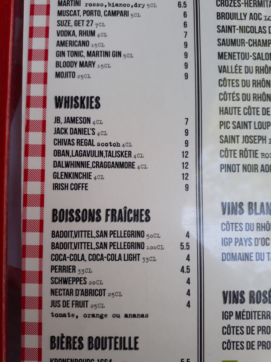 LE PETIT VILLIERS menu 3