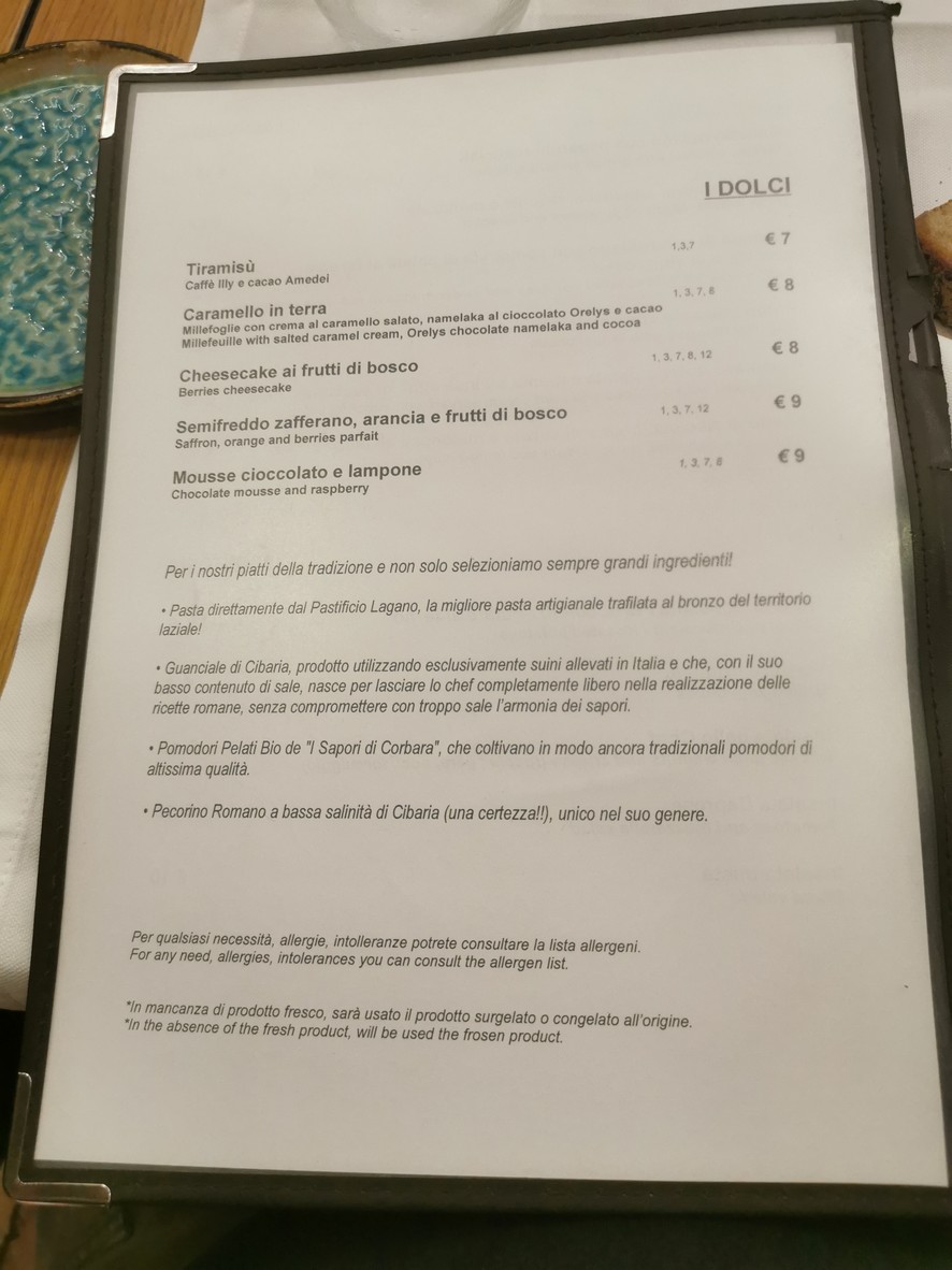 Osteria al 31 menu 4