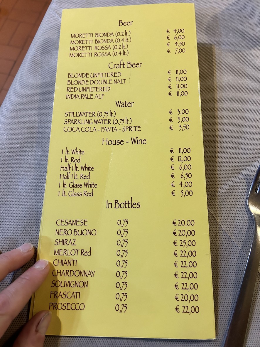 La Fraschetta Romanesca menu 2